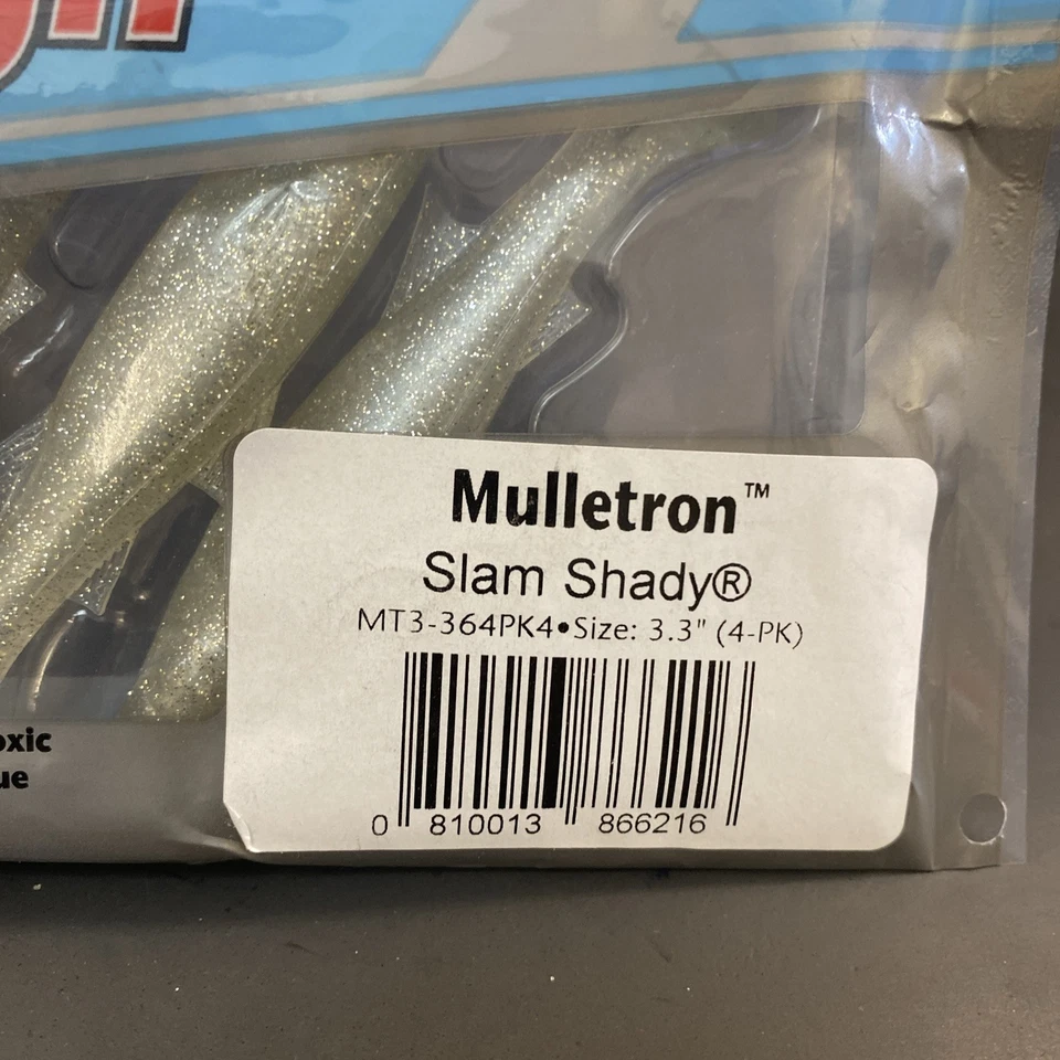 Z-Man Mulletron Slam Shady Swimbait ElaZtech, 3.3" - Paquete de 4 unidades Foto 2 de 4
