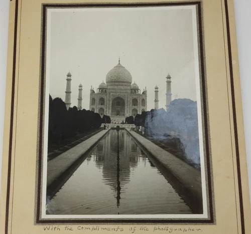 Taj Mahal India Mausoleum Agra India B/W PHOTO 1935 E.B. Mahajan jf049