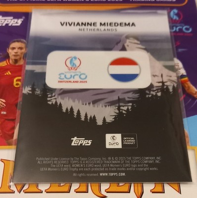 Carte Sportive Topps Merlin UEFA Euro 2025 Vivianne Miedema - Insert Autographe Limité - Near Mint