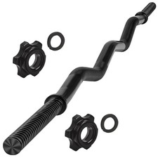 47" EZ Curl Bar Weight Lifting Bar 1-inch Curling Bars for Weight lifting wit...