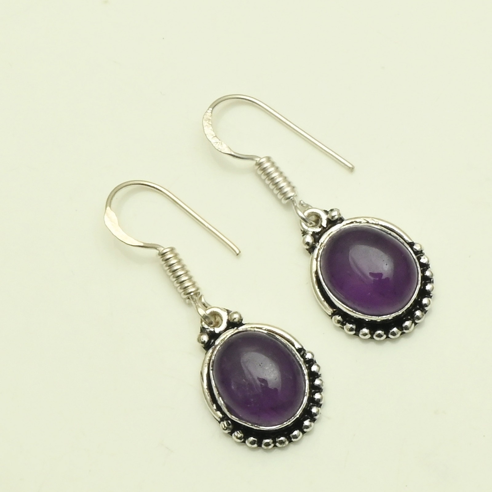 Amethyst Gemstone Handmade Drop Dangle Earrings Jewelry For Women 1.2