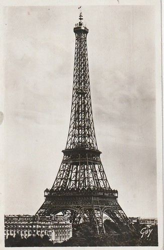 Paris RPPC Eiffel Tower 1938