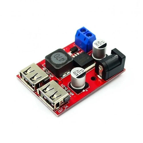 Step One Automotive DC DC Step Down Converter 6V-40V to 5V 3A Dual USB Output for Car Solar ...