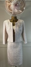 Ispirato UK 8/10 Pink Cream Dress Jacket  Wedding Mother Of Bride Groom Outfit