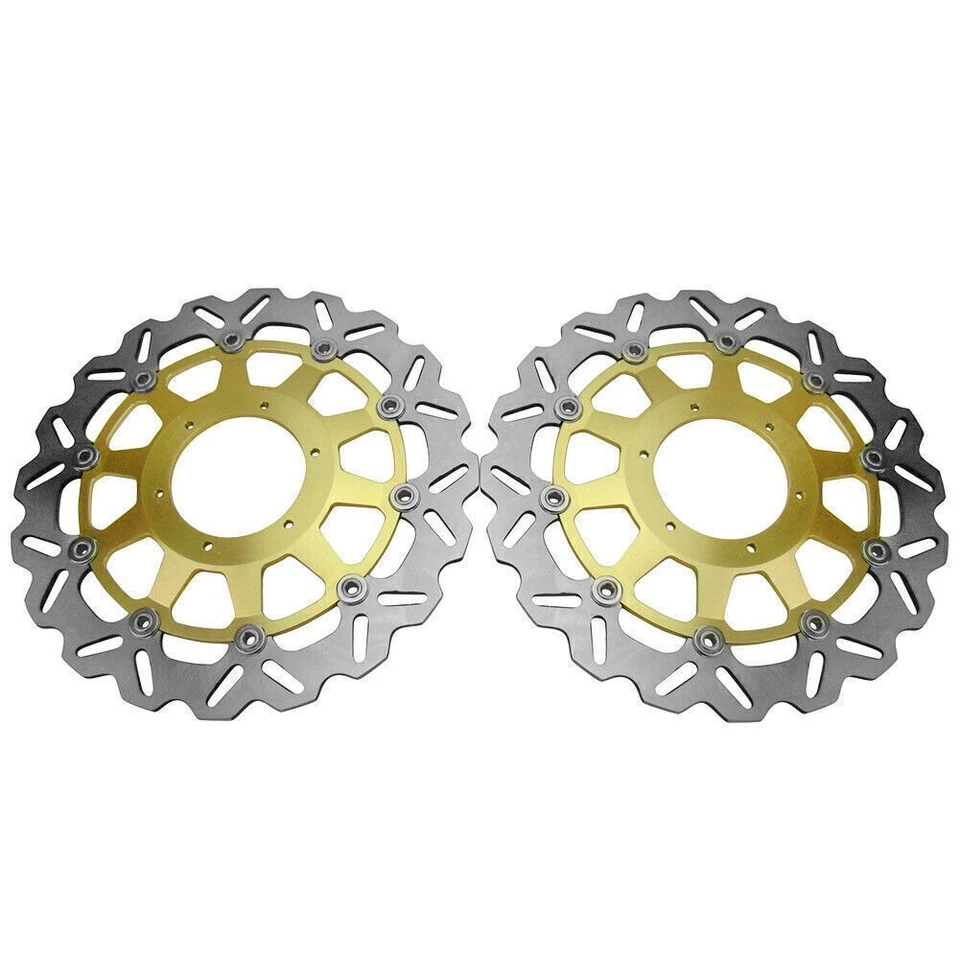 2x Front Brake Disc Rotors Pad For Honda CBR 954RR 02-03 & CBR929RR 2000 01 Gold Foto 4 de 4