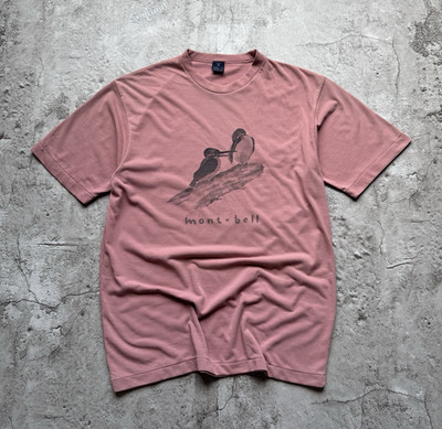 Mont-bell Pink Bird Vintage Japan T-Shirt M