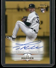 2025 Stadium Club #SCBA-TM Ty Madden Base Autographs Gold Foil #/50