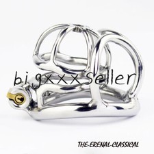Small Chastity Cage Stainless Steel Male Chastity Device With Scrotum Rings Lock