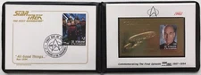 ST VINCENT STAR TREK CAPT PICARD 23kt GOLD FOIL STAMP & FDC '94 MNH SCI-FI SPACE