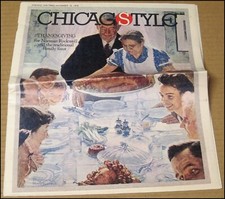 1978 Chicago Sun-Times Norman Rockwell Thanksgiving Chicago Style Section VTG 1978 Chicago Sun-Times Norman Rockwell Thanksgiving Chicago Style Section VTG