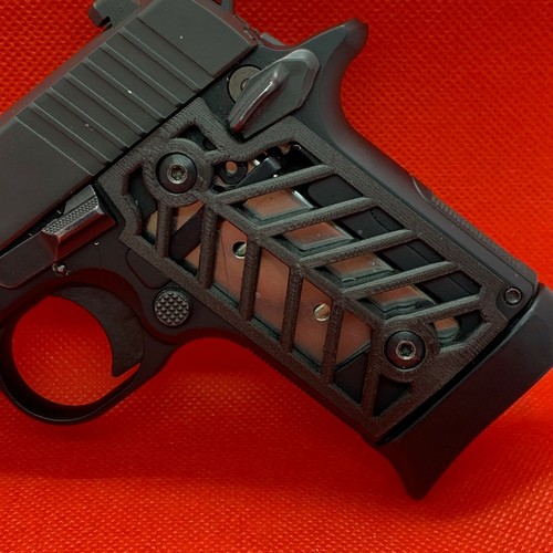 CUSTOM CARBON FIBER SKELETON FEATHER SIG SAUER P938 GRIPS eBay