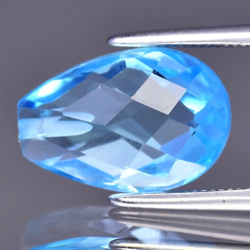 2 Topazes Bleues Naturelles Du Brésil - 6,75 Carats Total - Traitées Par Irradiation - RARE