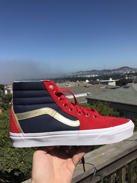 captain marvel vans shoes