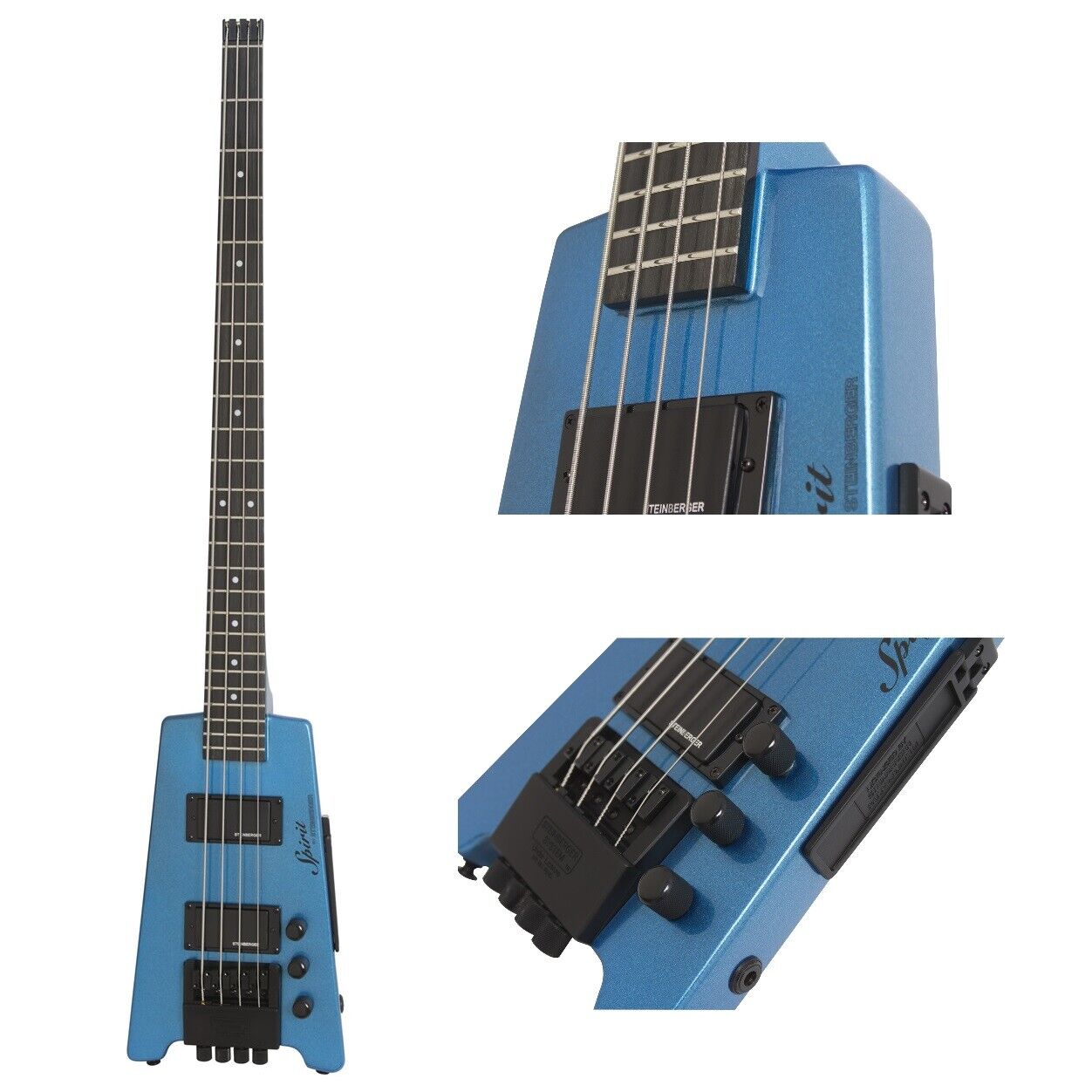 STEINBERGER Spirit XT-2 Standard Bass Frost Blue Headless Electric Bass Guitar