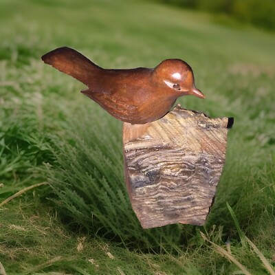 Tennessee Folk Art Sparrow bird Woodcarving John Cowden Woodcarvers 3x4''
