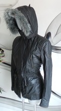 Matchless Waterproof Wool Lined Coyote Fur Trim Fitted Parka Coat Jacket Size 12
