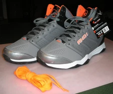 NEW Men's AND1 Guard Mid Basketball Shoes Grey/Black/Orange/Wht Size 10.5 NWT !!