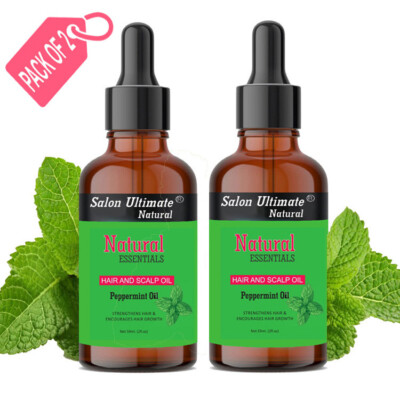 2x ätherisches Pfefferminzöl - 100% reines & natürliches Öl für das Nachwachsen der Haare 59ML
