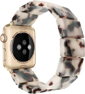 Resin Band Compatible with Apple Watch Bands Tortoise Shell Women ...