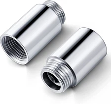 2 Pcs Shower Head Extension Arm Stainless Steel Shower Head Extender Shower Pipe