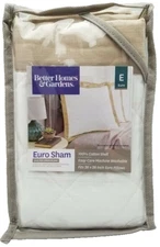 Euro Pillow Sham 30" x 30" White Quilted Better Homes and Gardens New Sealed