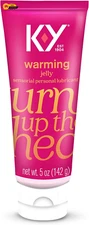 K-Y Warming Jelly Lube, Sensorial Personal Lubricant, Glyco Formula, 1, 2.5, 5oz