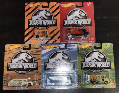 Hot Wheels Premium Jurassic World Set Of 5 2022 Pop Culture. Real Riders