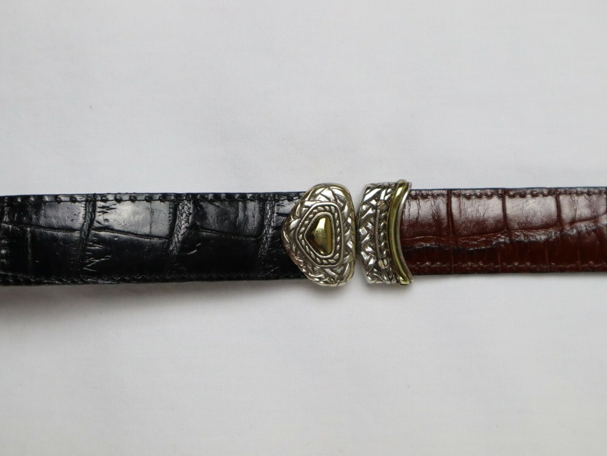 Leather Belt Two-Tone 32 New Old Stock Size 32 Vintage Belt - Etsy main image 2