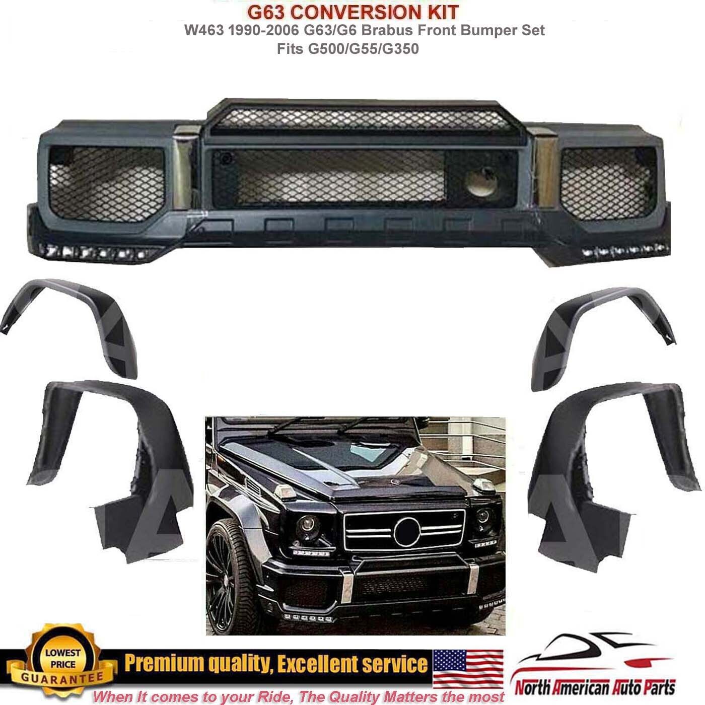 G63 Body Kit Bumper Flare G550 Facelift Conversion G500 Led Lip Upper Brabus