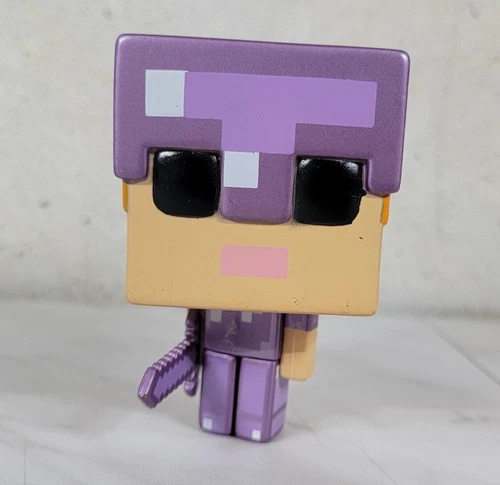 Funko POP #324 Steve in Enchanted Armor Minecraft purple loose 