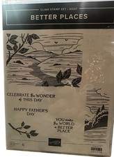 STAMPIN UP BETTER PLACES STAMP SET CLING RUBBER NEW A29488