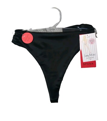 Spanx Skinny Britches Sheer Shaping Power Tanga Glanz Schwarz Gr. L/XL Shapewear