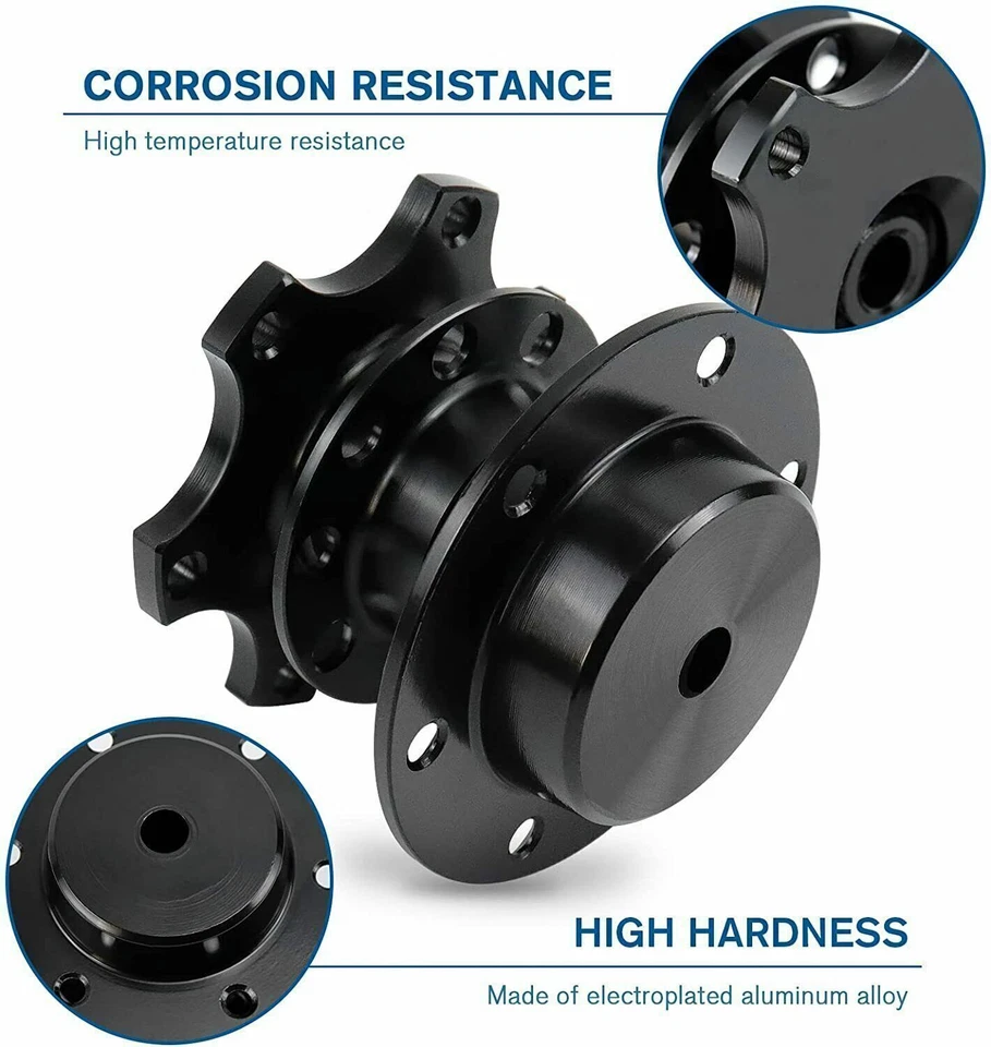"Volante de aleación de gamuza de carreras de 14"" 350 mm de profundidad y kit de buje de liberación rápida" Foto 4 de 4