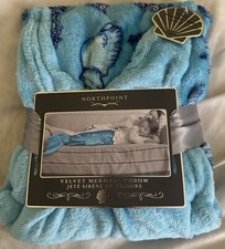 Mermaid Tail Wearable Blanket Climb In Throw Blue Multi Color Kids New Comfy