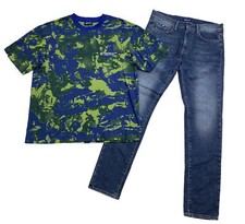 Gas Jeans 2p set mens 100 Authentic Jeans size 33 L32 and t-shirt Large