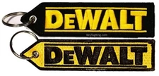 DeWALT Keychain Double Sided Fabric Heavy Duty Keychain Stylish Tool Accessory