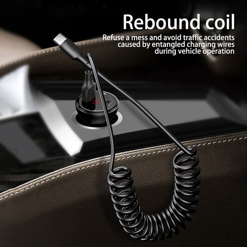 Adjustable USB Fast Charging Data Cable USB A to USB C Mobile Phone Charger Cord - Picture 7 of 19