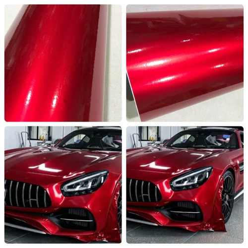 Pellicola adesiva vinile auto super lucida metallizzata ROSSO air free car wrapping UK - Foto 9 di 24