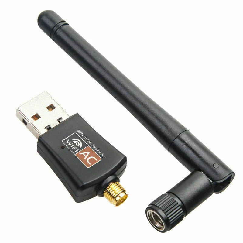 AC600 Mbps Dual Band 2.4/5Ghz Wireless USB WiFi Network Adapter w/Antenna 802.11 - Image 4 of 4