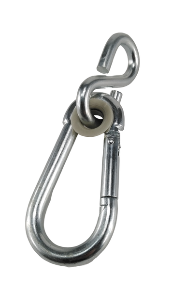 Karabiner Mit Achterhaken & Kunststoffinnenteil FüR Alle GäNgigen Schaukelhaken-image