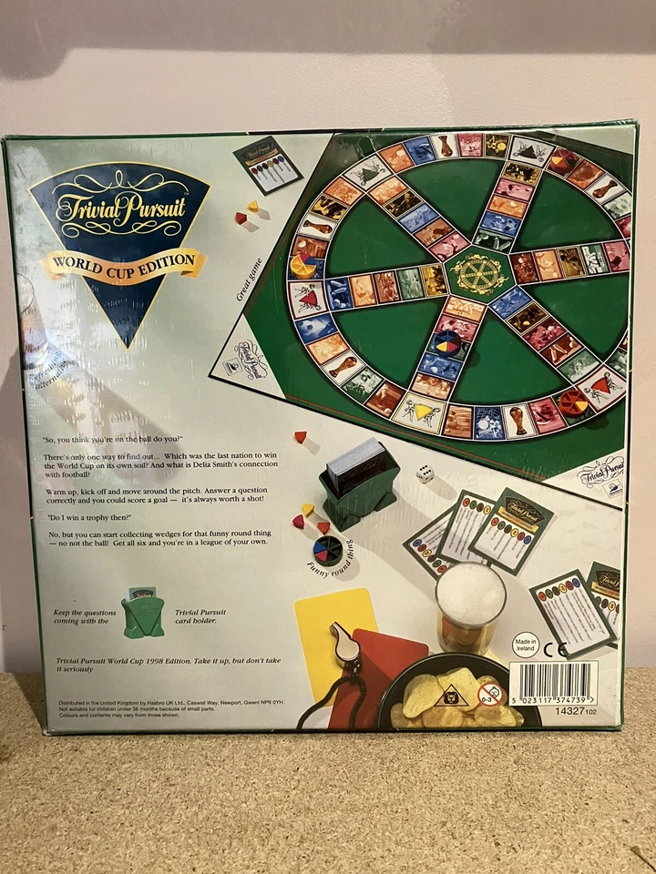 TRIVIAL PURSUIT: WORLD CUP FRANCE 98 EDITION (HASBRO/PARKER, 1998) *NEW & SEALED - Image 2 of 3