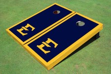 East Tennessee State University E Yellow Matching Border Cornhole Boards