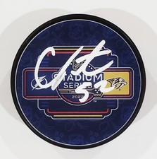 CAL FOOTE SIGNED TAMPA BAY LIGHTNING STADIUM SERIES HOCKEY PUCK NHL W/LOA  