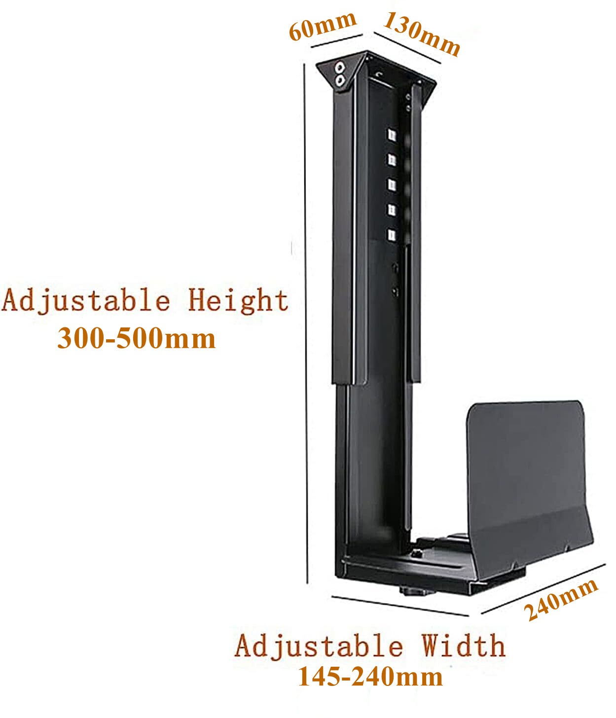 Under Desk PC Holder CPU Computer Tower Mount Bracket Office Home base