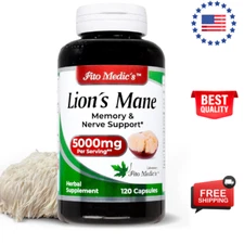 Organic Lions Mane Mushroom Nootropic Brain Memory Focus Immune Support - USA