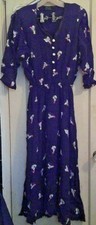 Vintage PARCHE by J.J SERRAINO batwing sleeve abstract Dress, size MISSING