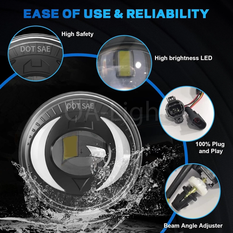 LED Fog Lights+DRL For 07-12 13 Chevy Avalanche Suburban Tahoe GMC Yukon Lamps - Image 4 of 4