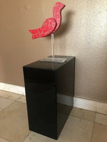 Displays2buy Acryl Kunst Skulptur schwarz 16 B x 9 T x 16 H Ständer Podest Display - Bild 2 von 2