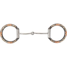 Classic Equine Floral Scroll D-Ring Bit - Thin Smooth Bar Snaffle - 5 inch
