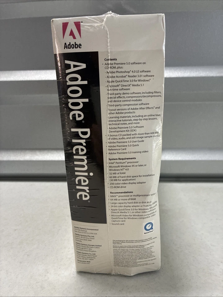 Adobe Premiere 5.0 For Windows / Demo, *NEW* Sealed - Image 3 of 4
